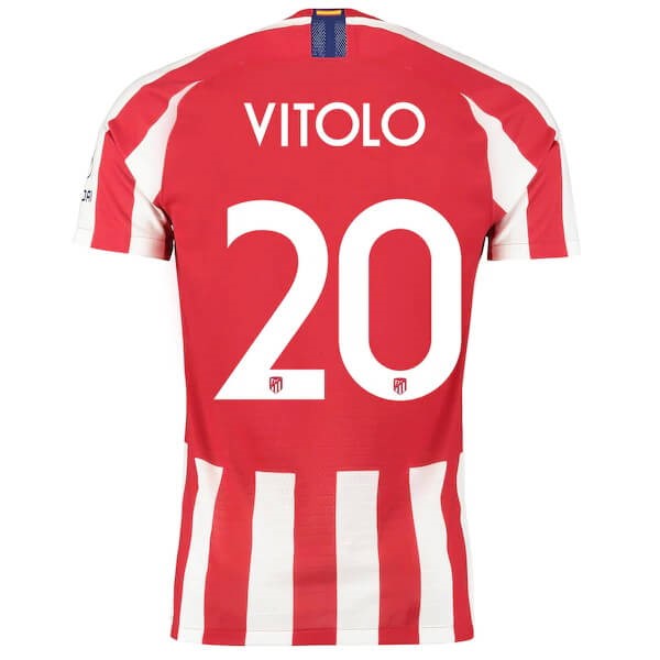 Tailandia Camiseta Atletico Madrid NO.20 Vitolo 2019-20 Rojo
